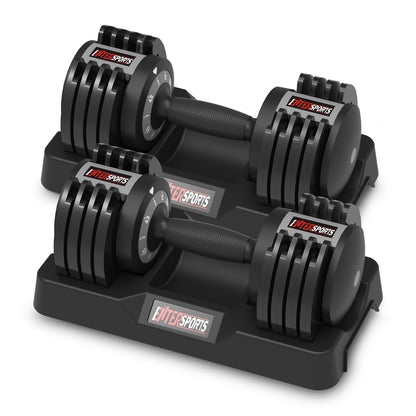 EnterSports 12kg/18kg/27kg Verstellbare Hanteln Einstellbare Platzsparende Hantel, Hanteln Verstellbar mit rutschfestem Griff, Gut für Zuhause, Büro, Fitnessstudio, Körpertraining