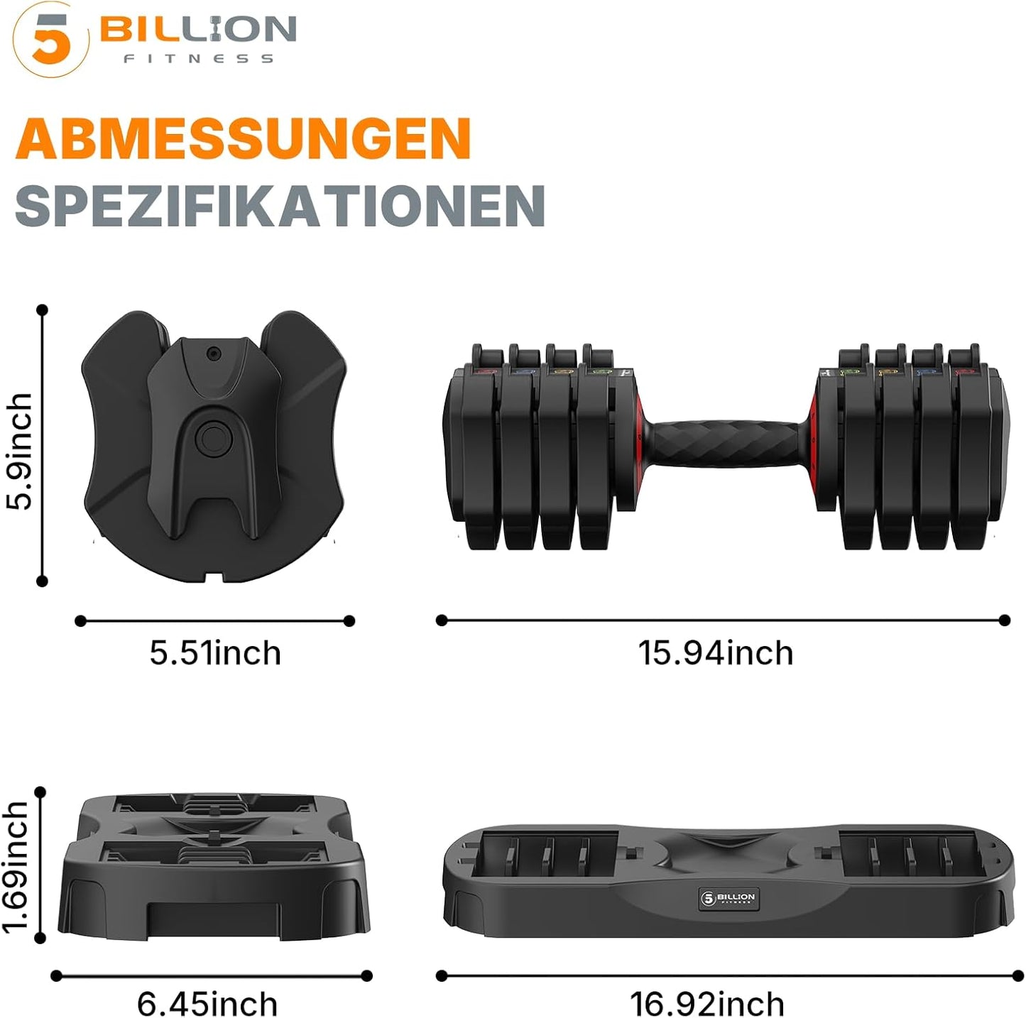 EnterSports Verstellbares Kurzhantel Set (10kg/22lb), 5-in-1 Hanteln Set Platzsparend mit rutschfestem Griff, Hanteltraining Gewichte für Homegym & Krafttraining, Profi Equipment für Herren & Damen