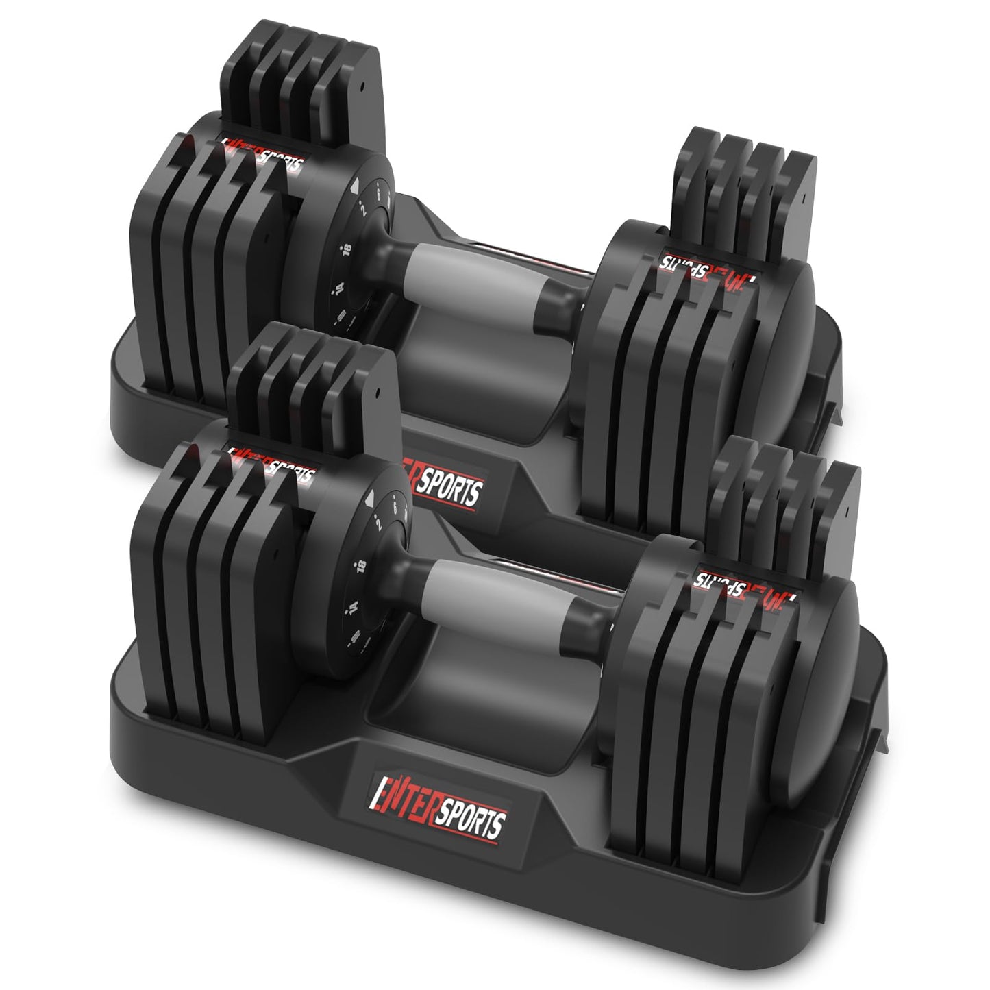 EnterSports 12kg/18kg/27kg Verstellbare Hanteln Einstellbare Platzsparende Hantel, Hanteln Verstellbar mit rutschfestem Griff, Gut für Zuhause, Büro, Fitnessstudio, Körpertraining