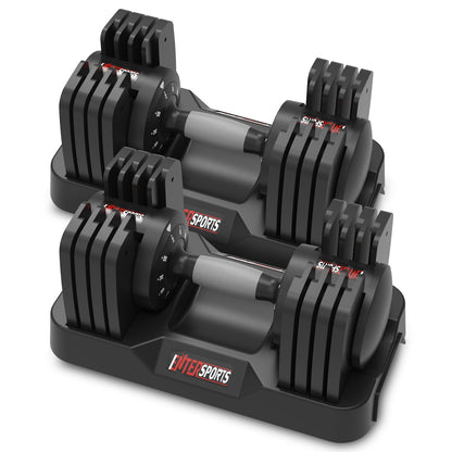 EnterSports 12kg/18kg/27kg Verstellbare Hanteln Einstellbare Platzsparende Hantel, Hanteln Verstellbar mit rutschfestem Griff, Gut für Zuhause, Büro, Fitnessstudio, Körpertraining