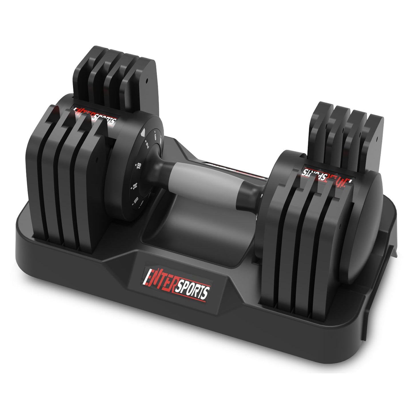 EnterSports 12kg/18kg/27kg Verstellbare Hanteln Einstellbare Platzsparende Hantel, Hanteln Verstellbar mit rutschfestem Griff, Gut für Zuhause, Büro, Fitnessstudio, Körpertraining