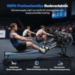 MERACH Rudergerät Luftwiderstand für Zuhause, 10 Stufen Einstellbar mit Exklusiver APP, Professionelles Indoor-Rudergerät, Ergonomischer Komfortsitz, Einfache Lagerung – Bild 5