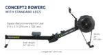 Concept2 RowErg mit Standardbeinen, Rudergerät Modell D,Luftwiderstand, Schwarz – Bild 9