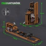 Neezee Wasser Rudergerät für Zuhause, Rudergerät Holz Klappbar, Rudermaschine mit Bluetooth Anzeige und Tablet-Halterung, Max 200kg Belastbar, Kompatibel mit Kinomap APP – Bild 2