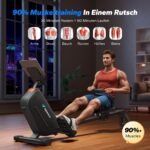 MERACH Rudergerät für Zuhause Klappbar, Automatische Widerstandseinstellun, Verbesserte 130cm Führungsschienen Sorgen für Mehr Bewegungsfreiheit, Leises Rudermaschine mit Exklusiver APP(R15B1) – Bild 5