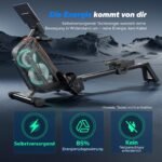 MERACH Rudergerät für Zuhause Klappbar, Aufgerüstetes Selbstversorgendes, Leises Magnet Rudermaschine, Verbesserte & Verlängerte Führungsschienen Sorgen für Mehr Bewegungsfreiheit(R15B4) – Bild 9