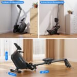 MERACH Rudergerät für Zuhause Klappbar, Aufgerüstetes Selbstversorgendes, Leises Magnet Rudermaschine, Verbesserte & Verlängerte Führungsschienen Sorgen für Mehr Bewegungsfreiheit(R15B4) – Bild 3