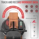 JOROTO Rudergerät für Zuhause aus Eiche, Rudergerät Wasser klappbar mit Bluetooth Display &30 Tage kostenlose Kinomap-Mitgliedschaft，Rudermaschine mit Verstellbarer Tablethalterung 150kg belastbar – Bild 4