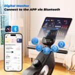 ONETWOFIT Rudergerät Für Zuhause Klappbar, Stepper Für Zuhause, 16 Stufen des Stillen Widerstands Fitnessgeräte – Bild 2