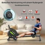Wenoker Rudergerät für Zuhause, Leises Magnetisches Rudergerät mit APP & LCD-Display,16 Stufen Widerstand, Indoor-Gerät für das Home-Gym, Cardio-Trainingsgerät, 160 kg Kapazität – Bild 5
