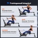 MERACH Rudergerät für Zuhause, Innovativ Doppelpaddel mit Mehreren Trainingsmodi, Ganzkörpertraining mit der MERACH APP, über 1000 Champion-Kurse, Simuliert Echtes Rudern – Bild 14