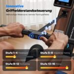 MERACH Rudergerät für Zuhause Klappbar, Aufgerüstetes Selbstversorgendes, Leises Magnet Rudermaschine, Verbesserte & Verlängerte Führungsschienen Sorgen für Mehr Bewegungsfreiheit(R15B4) – Bild 4