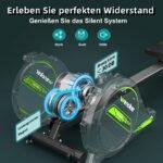 Wenoker Rudergerät für Zuhause, Leises Magnetisches Rudergerät mit APP & LCD-Display,16 Stufen Widerstand, Indoor-Gerät für das Home-Gym, Cardio-Trainingsgerät, 160 kg Kapazität – Bild 8