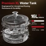 JOROTO Rudergerät für Zuhause, Holz Wasser Rudergerät Klappbar | Bluetooth-Verbindung zur Kinomap-App | Maximale Gewichtskapazität 150 kg | 16L Wassertank | 98% vorinstalliert – Bild 8