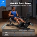 MERACH Rudergerät für Zuhause, Innovativ Doppelpaddel mit Mehreren Trainingsmodi, Ganzkörpertraining mit der MERACH APP, über 1000 Champion-Kurse, Simuliert Echtes Rudern – Bild 15
