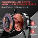 PASYOU Rudergerät Luftwiderstand für Zuhause, Professionelles Rudergeräte mit 10 Stufen Einstellbar, Professionelles Indoor-Rudergerät, Ergonomischer Komfortsitz,mit Kinomap APP, Tragfähigkeit: 160 KG – Bild 8