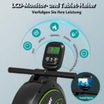 Wenoker Rudergerät für Zuhause, Leises Magnetisches Rudergerät mit APP & LCD-Display,16 Stufen Widerstand, Indoor-Gerät für das Home-Gym, Cardio-Trainingsgerät, 160 kg Kapazität – Bild 7