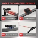 PASYOU Rudergerät Luftwiderstand für Zuhause, Professionelles Rudergeräte mit 10 Stufen Einstellbar, Professionelles Indoor-Rudergerät, Ergonomischer Komfortsitz,mit Kinomap APP, Tragfähigkeit: 160 KG – Bild 4