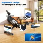 ONETWOFIT Rudergerät Für Zuhause Klappbar, Stepper Für Zuhause, 16 Stufen des Stillen Widerstands Fitnessgeräte – Bild 4