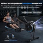 MERACH Rudergerät Luftwiderstand für Zuhause, 10 Stufen Einstellbar mit Exklusiver APP, Professionelles Indoor-Rudergerät, Ergonomischer Komfortsitz, Einfache Lagerung – Bild 12