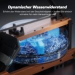 MERACH Wasser Rudergerät Holz Klappbar, Gummibaummaterial & Komfortabler Sitz, mit Exklusiver APP mit Interaktiven Kartenerfahrung, Immersives Rudererlebnis, Ideal für Heimfitness (R28 Faltbar) – Bild 9