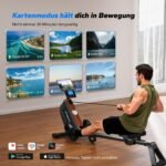 MERACH Rudergerät für Zuhause Klappbar, Aufgerüstetes Selbstversorgendes, Leises Magnet Rudermaschine, Verbesserte & Verlängerte Führungsschienen Sorgen für Mehr Bewegungsfreiheit(R15B4) – Bild 8