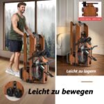 [2026 Testversion] Wenoker Wasser Rudergerät für zuhause Holz Klappbar, Komfortabler Sitz, Bluetooth Display, Doppel-Slide-Rails, Max 150kg Belastbar – Bild 4