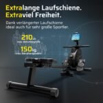 SportPlus Rudergerät für zuhause, klappbar, leise Magnetbremse, 32 Widerstände, App-kompatibel, inkl. Trainingscomputer, Computer gesteuert, Heimtrainer, Fitnessgerät für zuhause – Bild 4