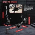 PASYOU Rudergerät Luftwiderstand für Zuhause, Professionelles Rudergeräte mit 10 Stufen Einstellbar, Professionelles Indoor-Rudergerät, Ergonomischer Komfortsitz,mit Kinomap APP, Tragfähigkeit: 160 KG – Bild 3