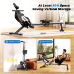 ONETWOFIT Rudergerät Für Zuhause Klappbar, Stepper Für Zuhause, 16 Stufen des Stillen Widerstands Fitnessgeräte – Bild 3